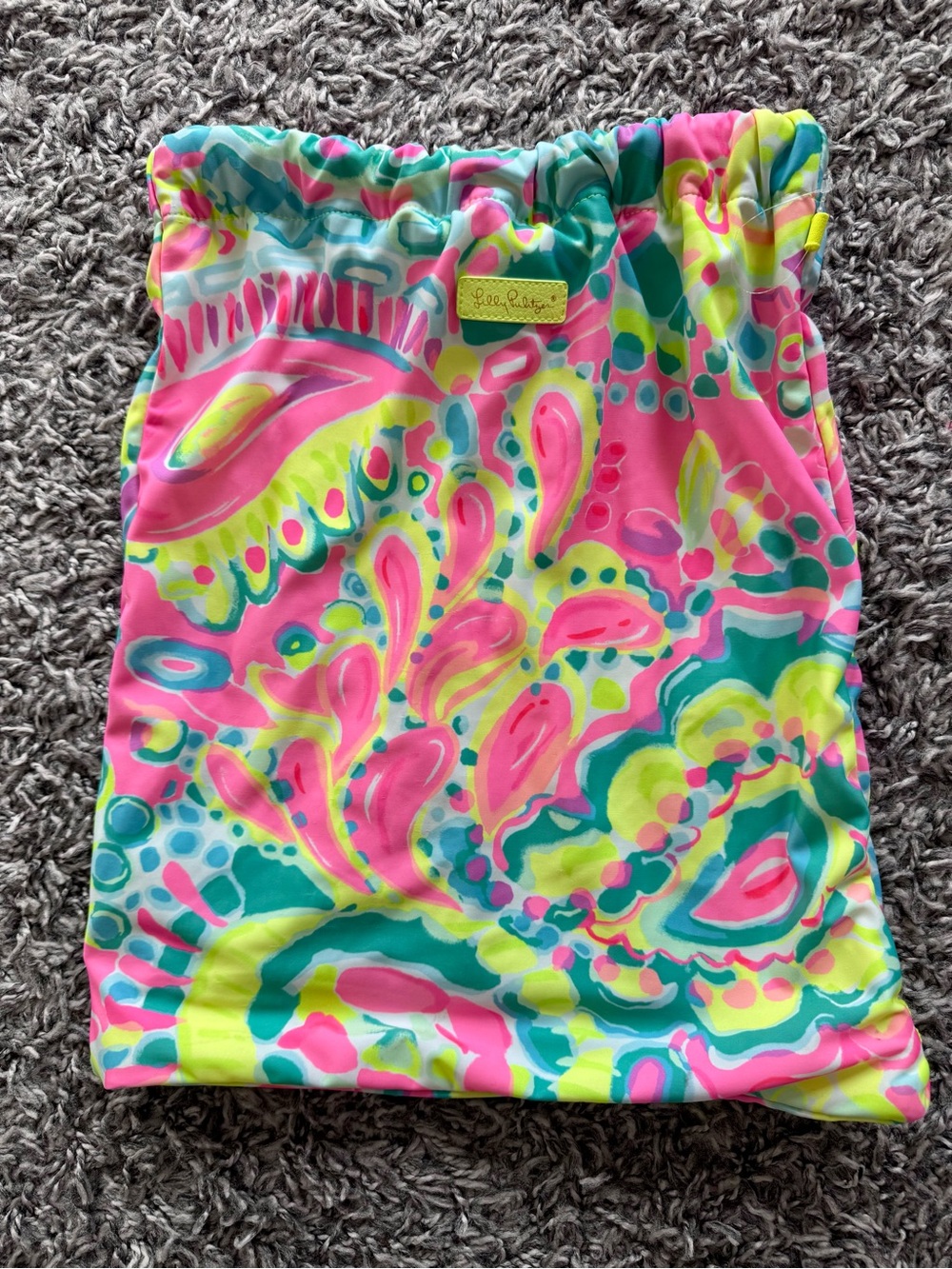 Lilly Pulitzer Neon Pink Multi Printed Shoulder Bag